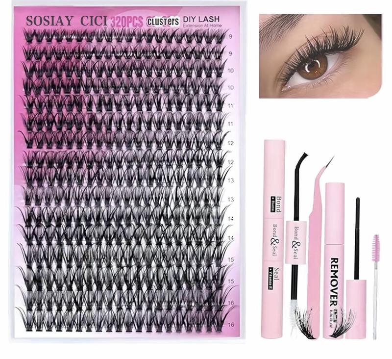 SOSIAY CICI Lashes Lazy Girl & Venus With InvisibleBand DlY Eyelash Extension Kit Bond and SealEyelash Glue and Lash Remover Beginner FriendlyIndividual Lashes Waterproof and Long lastingMakeup For Girl