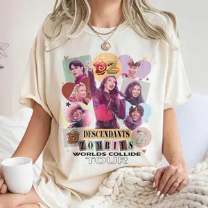 Descendants Zombies Worlds Collide Tour Oufit T-Shirt, Descendants Zombies Tour Merch, Descendants Concert, Vacation Trip Gift 2025