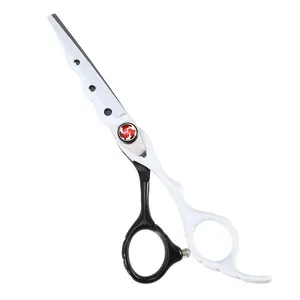 VOCOSTE Professional Hair Cutting Scissors, Haircut Scissors Razor, Stainless Steel Shears for Hair Cutting, Black White, 0.91"x0.67"