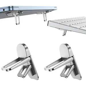 2pcs Portable Laptop Stand Set, Adjustable Folding Design, Cooling Support Legs for Macbook, Ideal for Enhanced Airflow & Comfort Use
