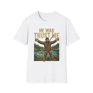 He Was Trust Me fisherman graphic T-Shirt | vintage outdoors fishing design