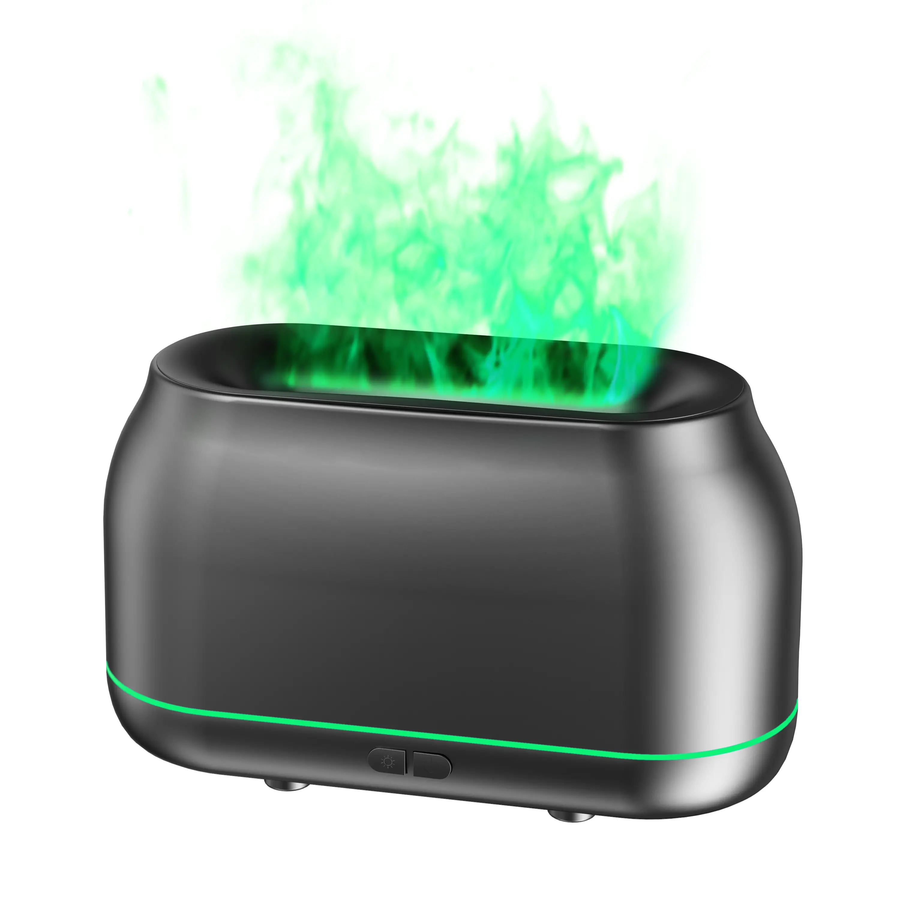 Upgraded 7-Color LED Flame Essential Oil Diffuser, Silent Humidifier with Auto-Off, 160mL Capacity for Home, Office & Yoga