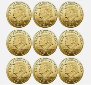 2026 Commemorative Collectible Coins, Home Decor Monumental Collectibles with Protective Acrylic Cases 9-Pack