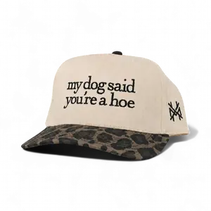 My Dog Said You're a Hoe MadHatter's Embroidered Snapback Adjustable (Up To A Size 8 Head) Premium Trucker Hat