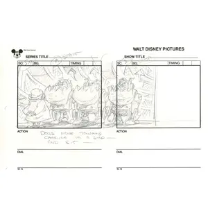 Chip n Dale Rescue Rangers Original Production Animation Storyboard Walt Disney FIRST EPISODE 1988 A71