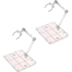2Pcs Action Figure Stand, Doll Model Display Holder Base Doll Support Stand Compatible with HG RG SD SHF Gundam 1/144 Collectible Display and Storage