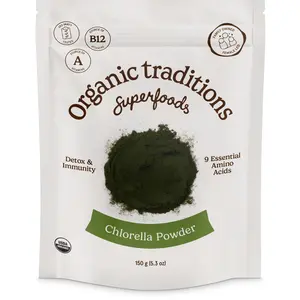 Organic Traditions Organic Chlorella Powder 5.3oz (150g) Vegan Non-GMO Superfood