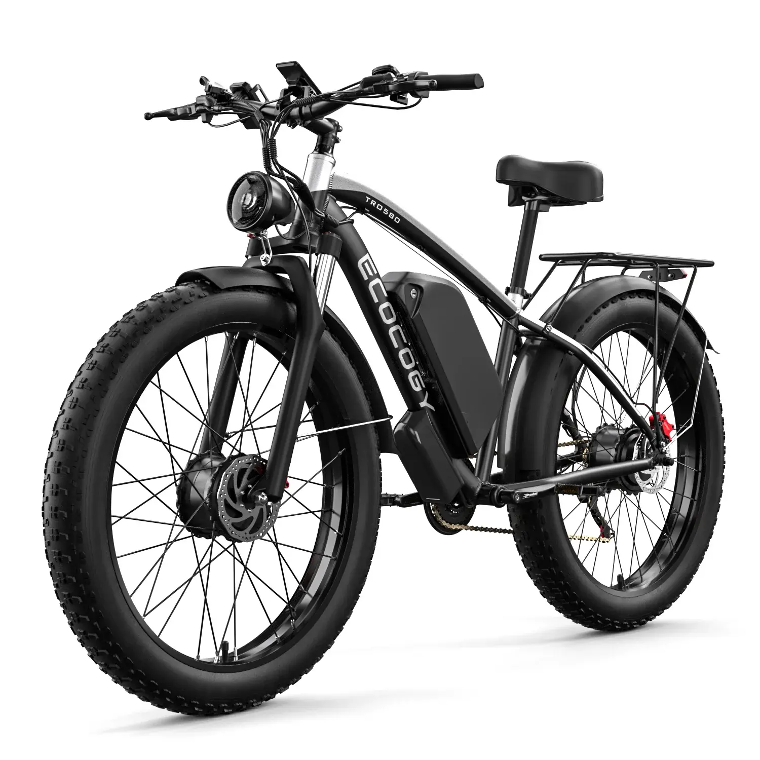 6000W Electric Bike Biycles for Adults 26" Fat Tire 45MPH Dual Motor Road Ebike