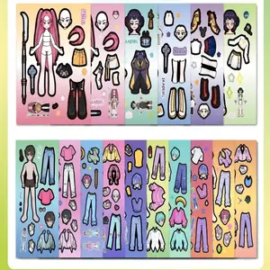 New K-Pop Demon Hunters Girls and Shaja Boys dress-up stickers, 6/10 sheets, 2 unique designs, fun interactive learning toys for kids, perfect gift idea!