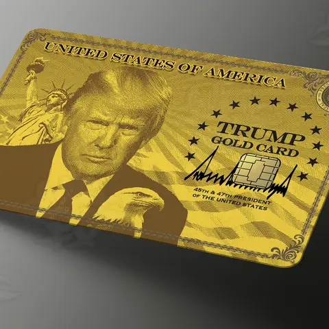 Trump Gold Card Vinyl Skin – DIY Card Skin Upgrade, Peel-Stick Fast, UV Resistant for Long Wear, Bold Flashy, Personalize and Protect Your Item