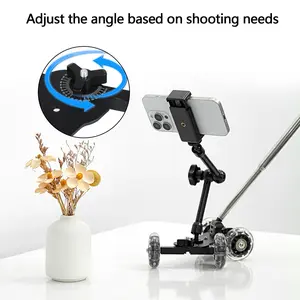 6pcs Camera Slider Kit, Mini Video Dolly Set for Creative Angles, Filmmaking Stabilizer for Action Cameras and Dslrs, Action Camera Mounts, Compact and Portable, Photography Equipment