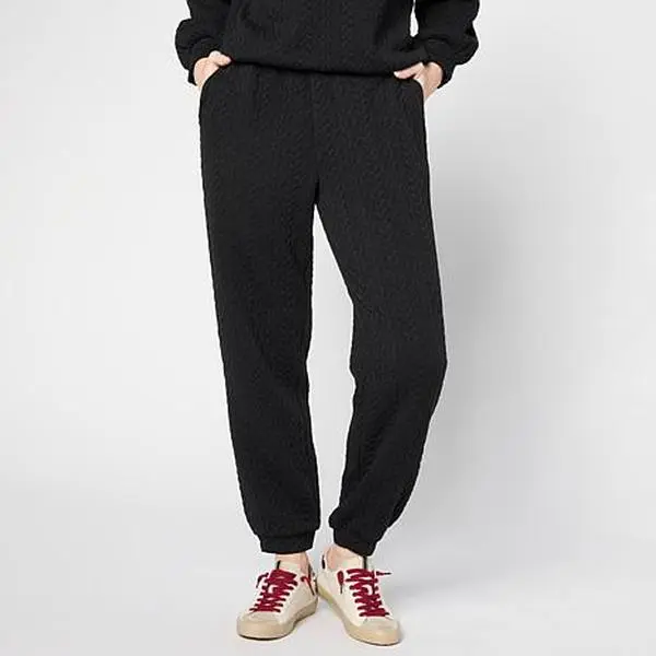 G by Giuliana Quilted Knit Pull-On Jogger Pant