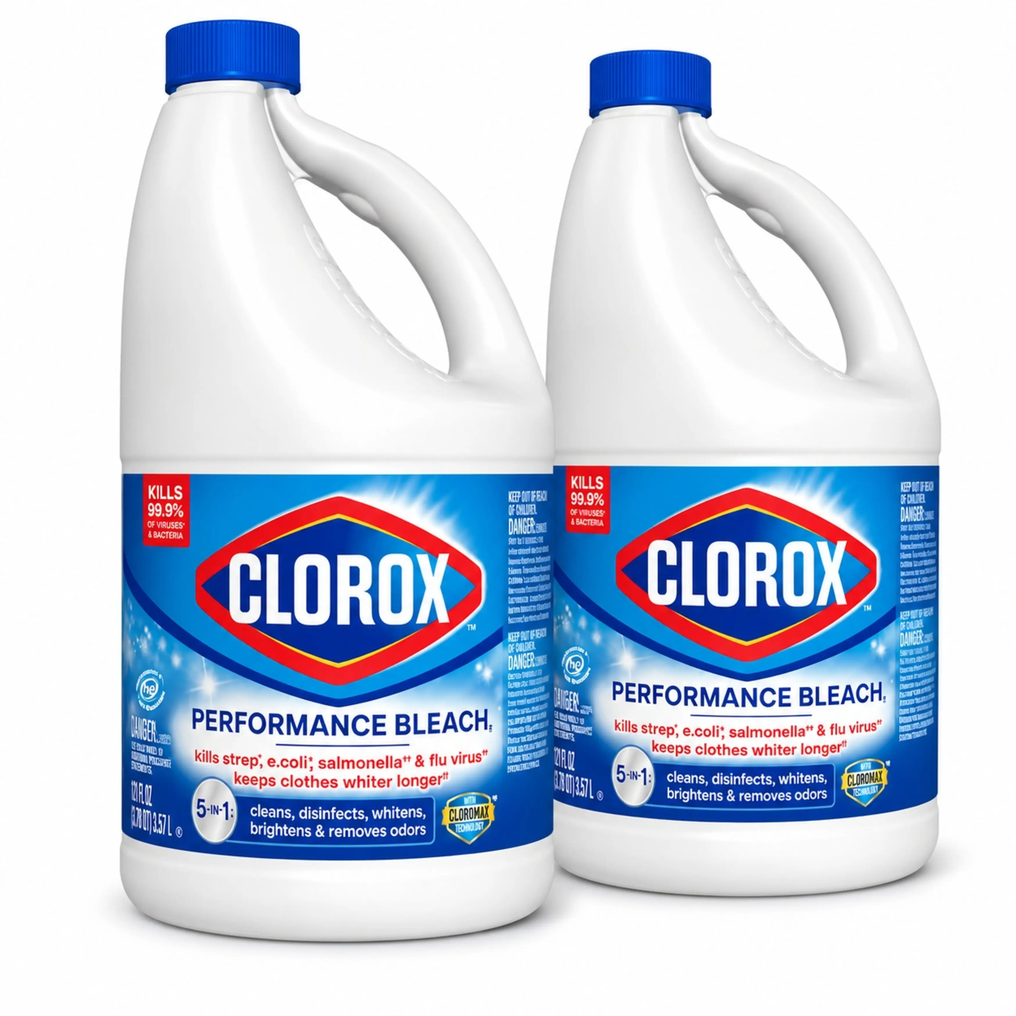 Clorox Disinfecting Bleach, Regular, 2 Pack - 121 Ounce Bottles