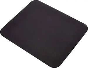 Square Mouse Pad Cloth with Rubberized Base Standard Black 12.4L x 10.6W Inches Computer Accessory
