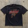 Vintage Style Budweiser Tiger Graphic Tee Womenswear Top