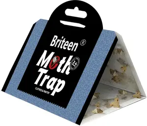 Pantry Moth Traps 10-Pack Indoor Moth Traps with Pheromones Sticky Adhesive Tool for Wool Closet Carpet Food and Cupboard