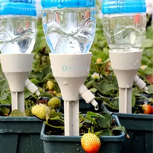 5pcs Automatic Watering Spike Set with Adjustable Flow Drip Irrigation System, Self Watering System, -Free Suitable for Indoor & Plants, European Tap Connector, Compatible for Pots, Gardens, Lawns, Flower Beds, Irrigation Kit