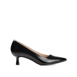 CELICA POINTED TOE KITTEN HEELS IN WIDE - Black Patent