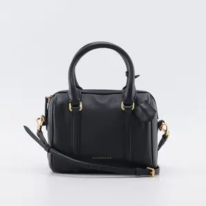 Pre-owned BURBERRY cowhide Shoulder Bags Small Alchester bowling bag Black BGP210226