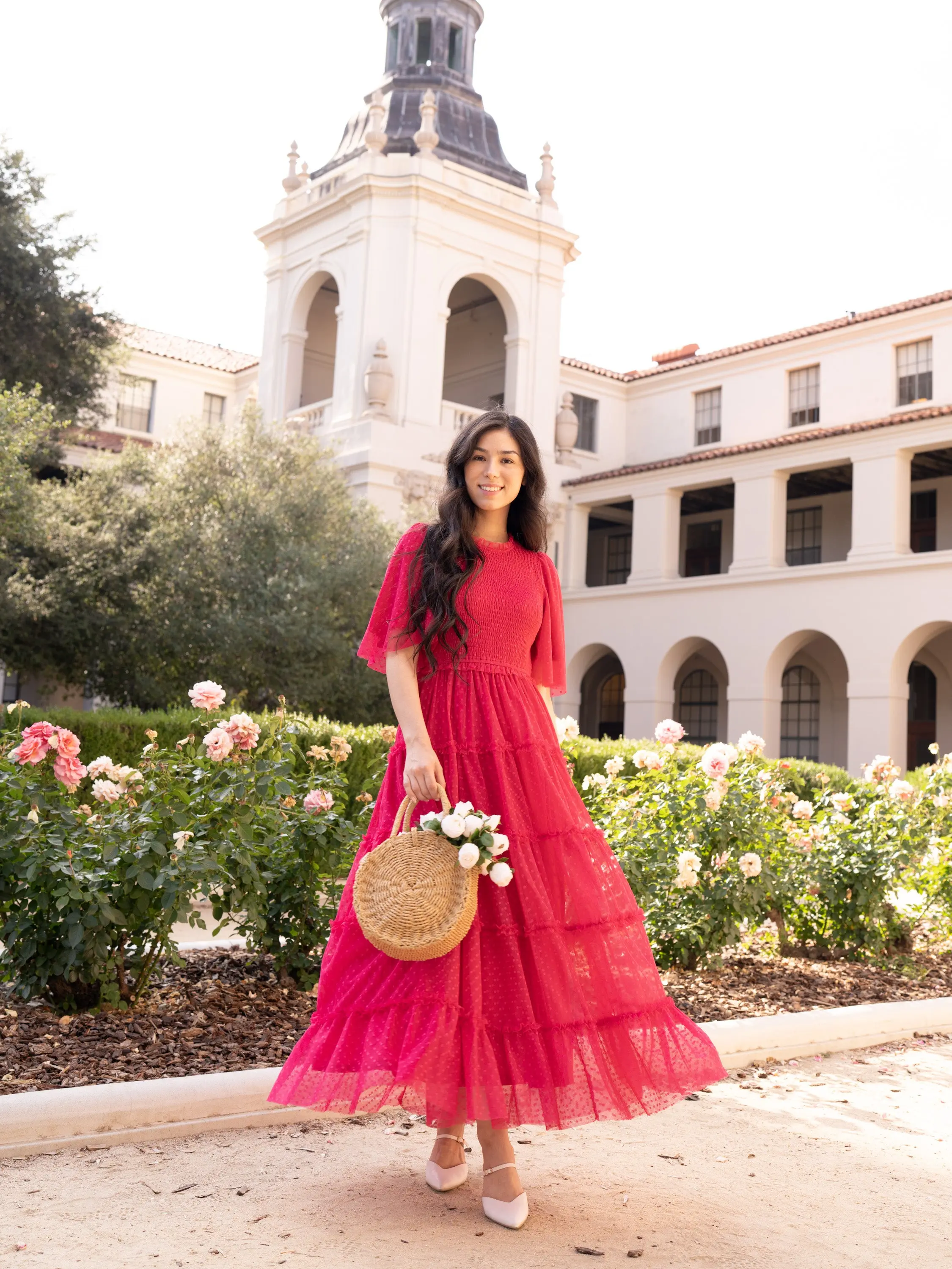 Vintage Romance Dress - Magenta