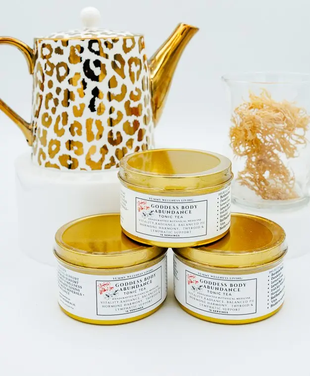 2Pack Bundle: Goddess Body Abundance Tonic Tea: for Inner Body Balance, Detoxify, & Restore (Sea moss & Herbal power  bend)