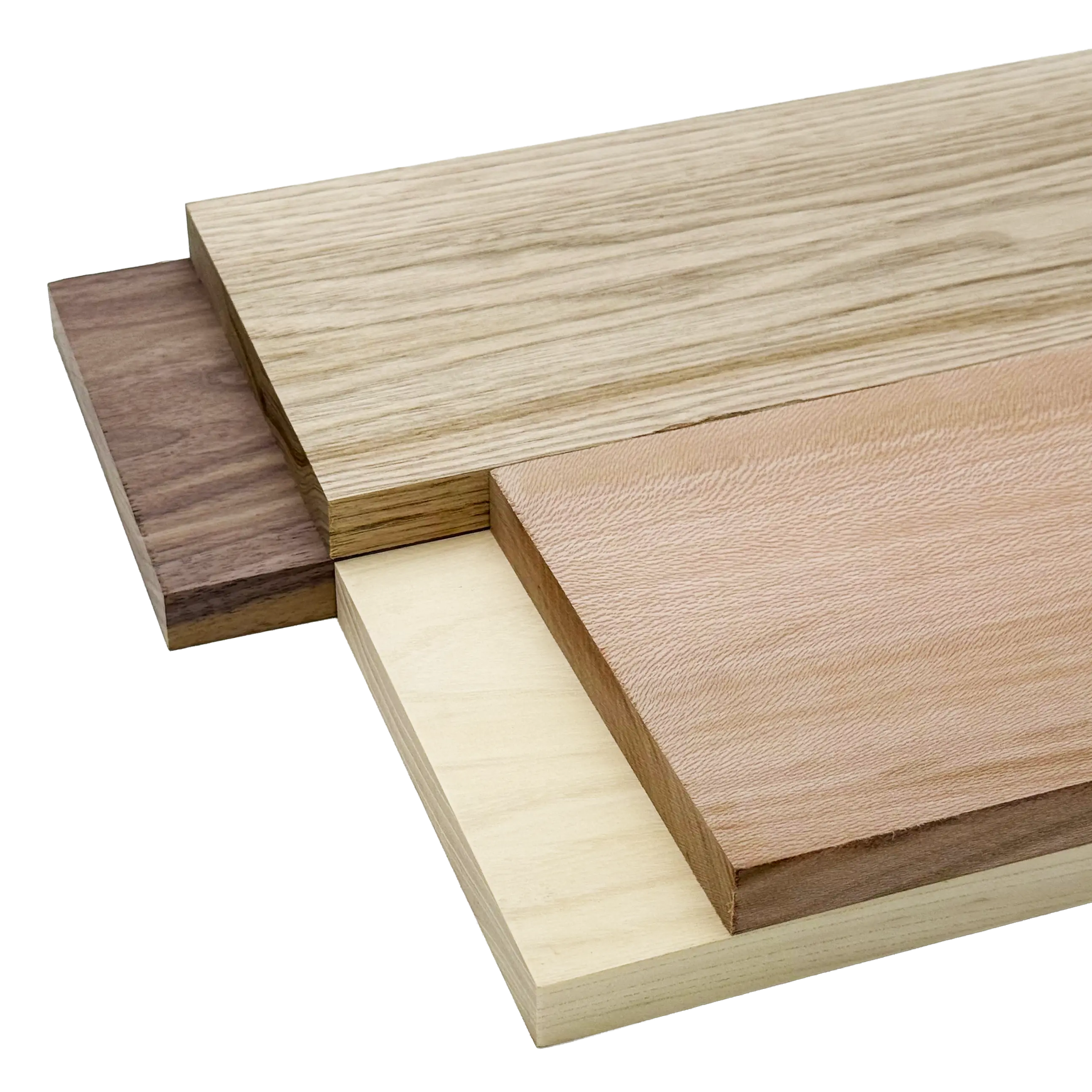 Domestic Exotic Variety Pack - Butternut, Walnut, Grey Elm, Quarter Sawn Sycamore - 3/4" x 6" (4 Pcs)