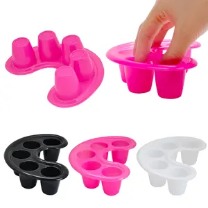 5 Hole Nail Art Hand Bowl Detached Softening Dead Skin Nail Polishing Removal Container Tool Plastic Hand Hand Bowl Nail Salons Special Tools Pedicure Care Tool