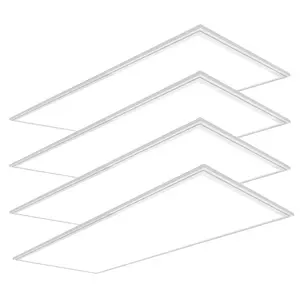 SEURON 2x4 LED Flat Panel Light 4 Pack 75W 7800 Lumens 5000K Daylight White Dimmable 0-10V Energy Efficient Troffer for Office ETL Listed High Brightness Environmentally Friendly