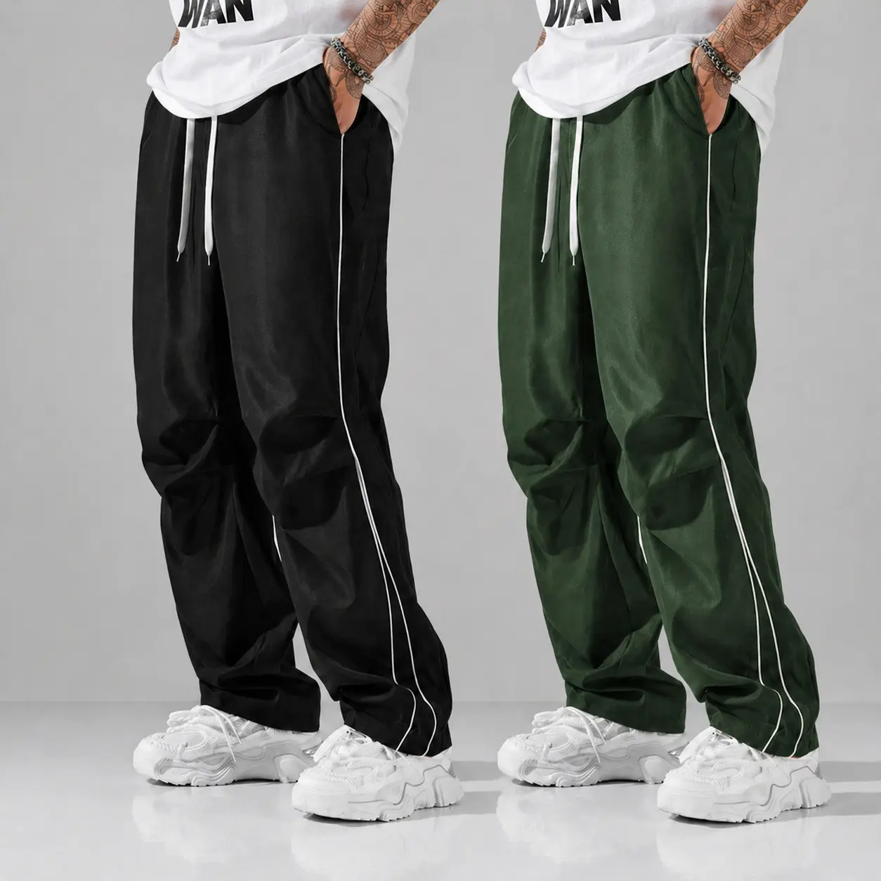 Black + Army Green