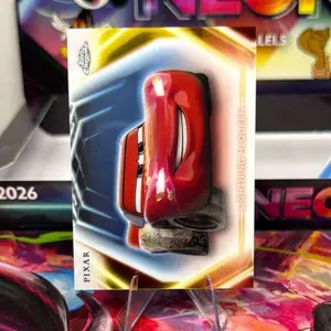 Lightning McQueen CNE-95 2026 Topps Disney Neon - Base Chrome Neon-Etch