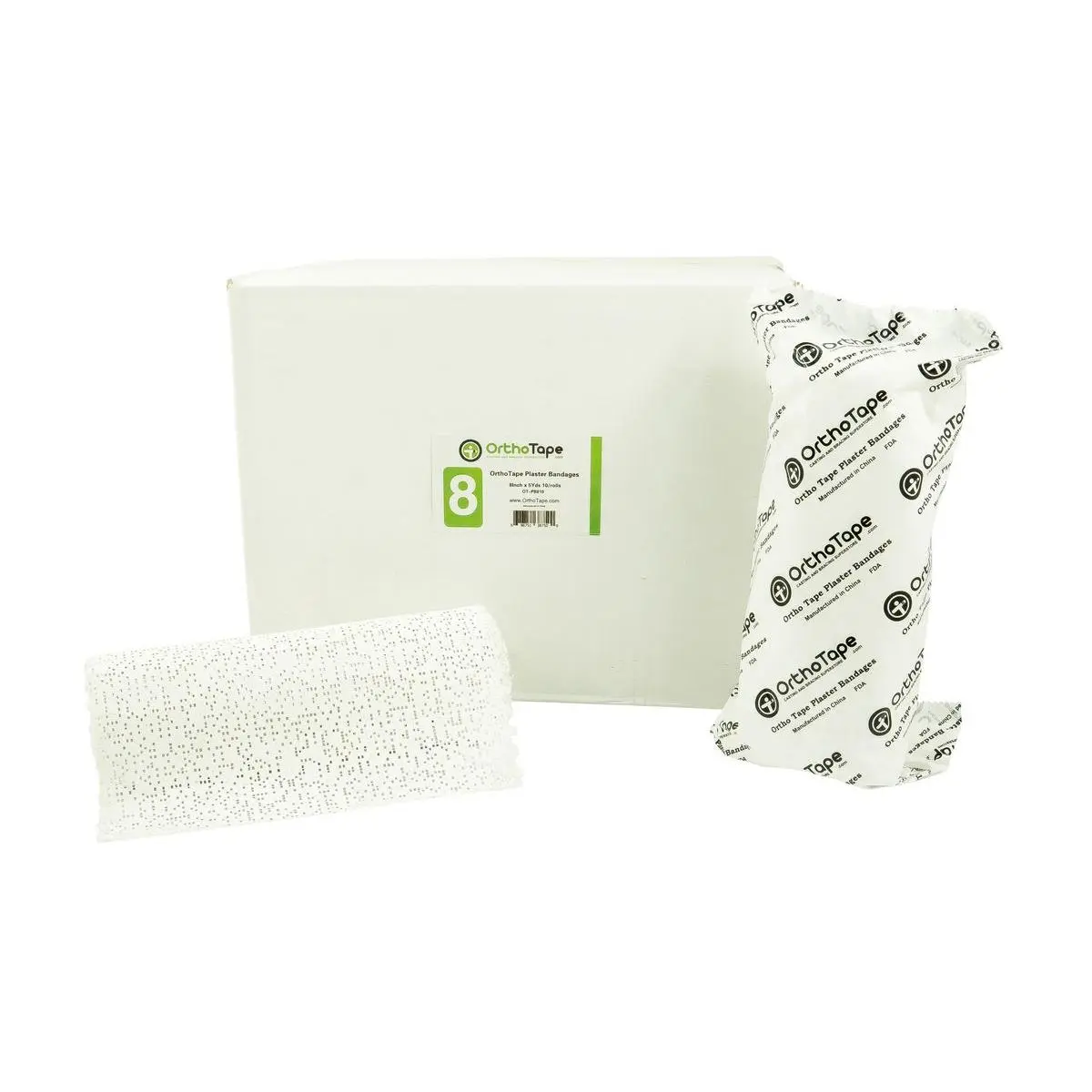 8 Inch OrthoTape Plaster Bandages x 5 Yard 10 Rolls