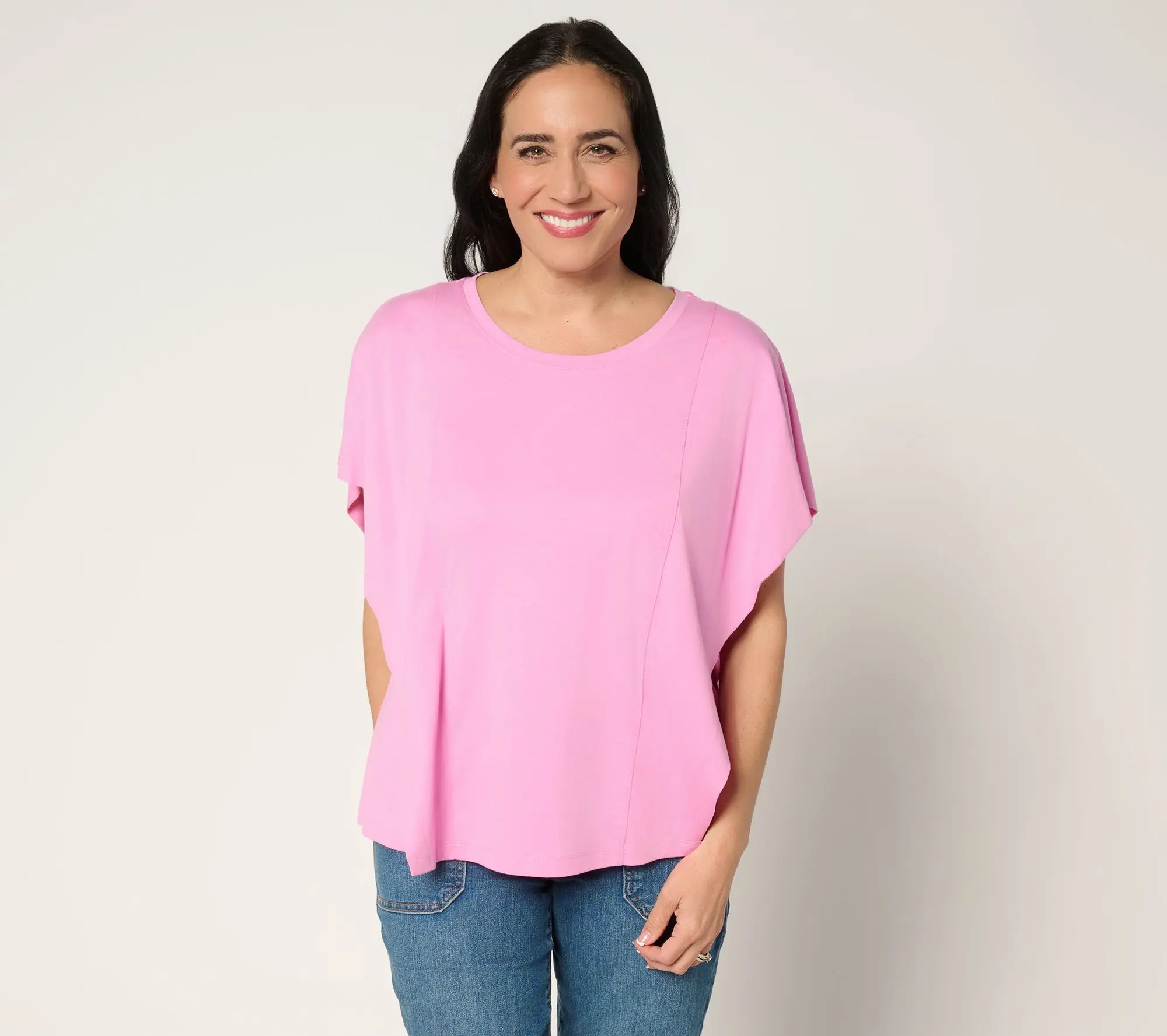 LOGO by Lori Goldstein Knit Dolman Sleeve Top