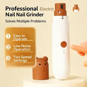 Pet Nail Grinder Quiet Filing Tool for Cats and Dogs Safe Trimming and Care Tool
