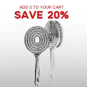 HALOVIDA Anti-Static Hollow Round Bristle Brush - Massaging Design for Enhanced Volume,Detangling Brush for Pain-Free Brushing,Reduces Heat Damage, Perfect for Quick Drying and Voluminous Styling,Gentle,Boar bristle brush,#SummerVibes #petlovers