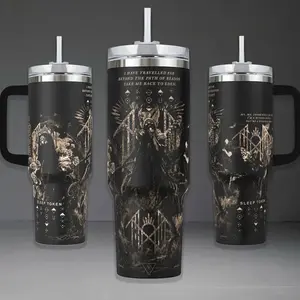Sleep Token Band Tumbler, Take Me Back To Eden 40oz Cup with Handle, Vessel Ritual 20oz Stainless Steel Travel Mug, Alt Metal Fan Gift, Sleep Token Inspired Insulated Tumbler