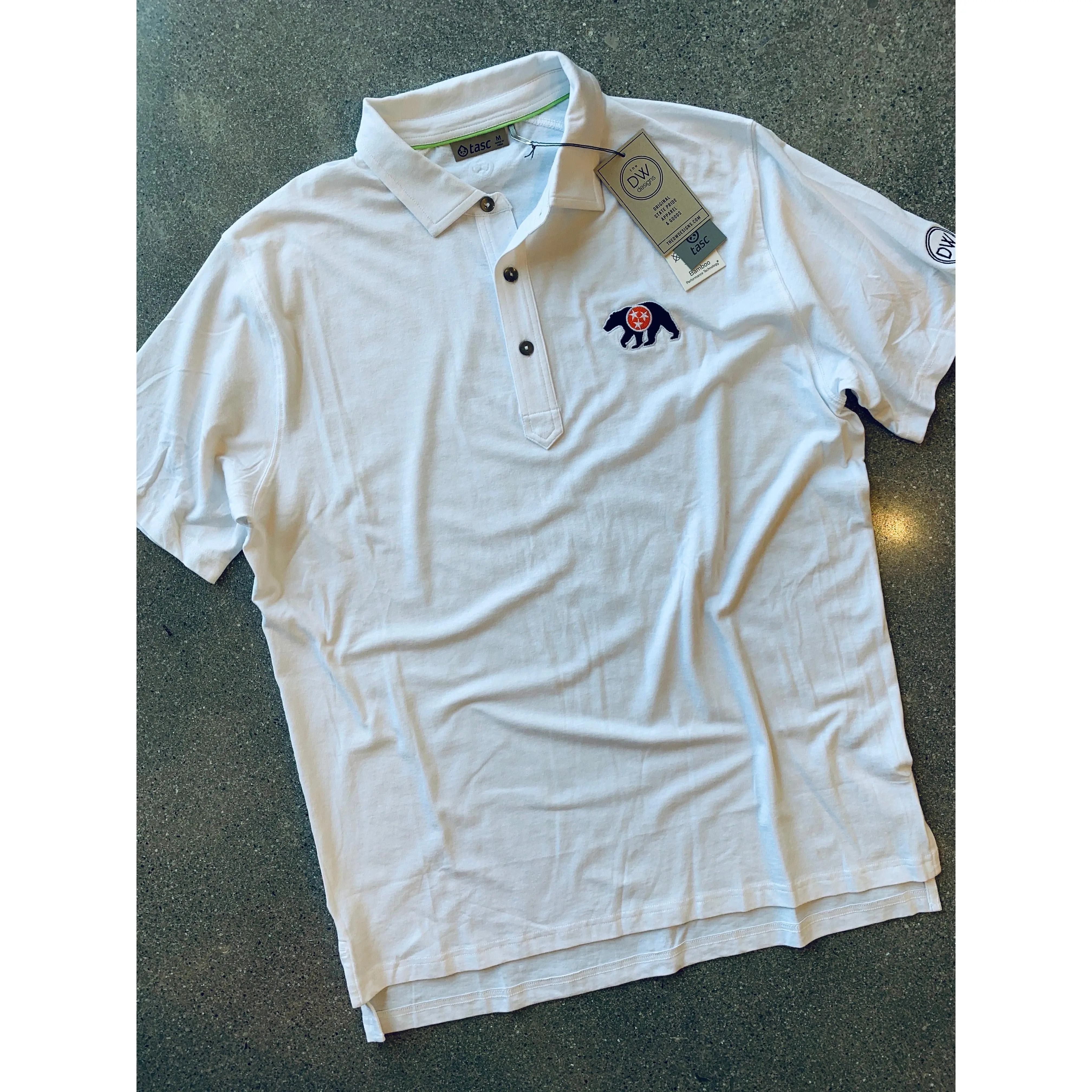 The Native Bear tasc Polo - White