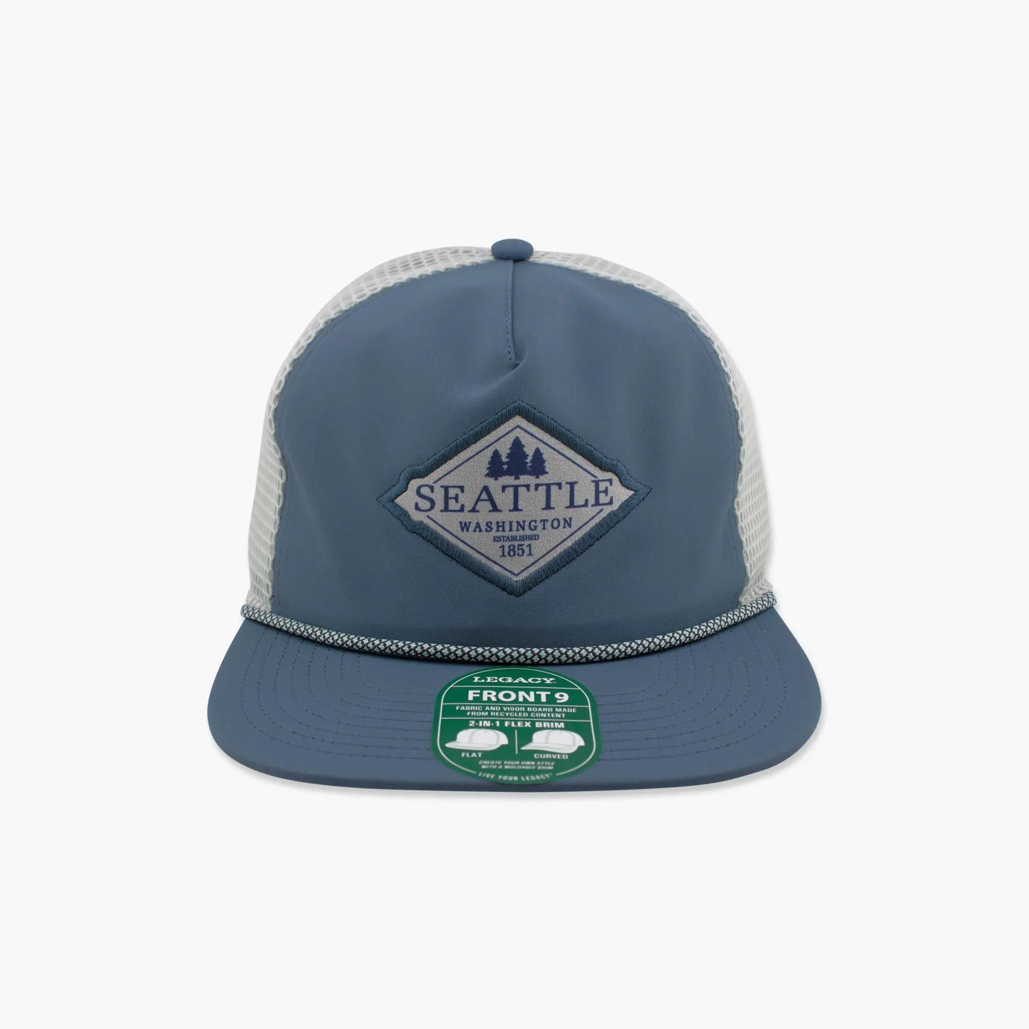 Diamond Sea Blue/Silver Seattle Adjustable Hat