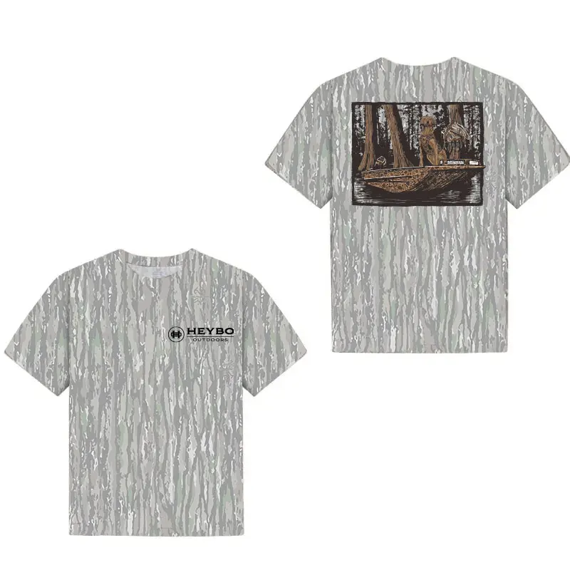 Unisex Camo ShirtHunting Winter Hunting Camo– Soft Outdoor Pullover with Bold Black Graphic