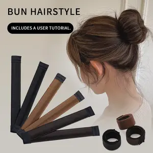 Magic Hair Bun Maker for Women, Synthetic Hair Donut Bun Ring, Easy Quick Bun Shaper for Hairstyling, Invisible Hair Bun Tool for All Hair Types, Heatless