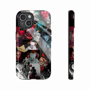 IT Pennywise Horror Fan Phone Case - Collage Design with Vibrant Movie Moments for Spooky Enthusiasts, Durable Protection & Stylish Smartphone Cover - Compatible with iPhone 11/12/13/14/15/16 (Pro Max/Plus) White