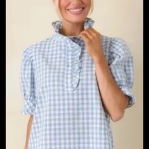 Gingham ruffle top