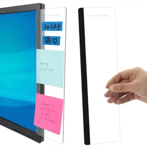2-Pack Office Desk Accessories - Computer Monitor Memo Board & Sticky Note Holder, Message Board Supplies for Home or Office Decor