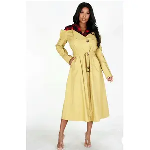 Plaid Meets Trench Coat Dress