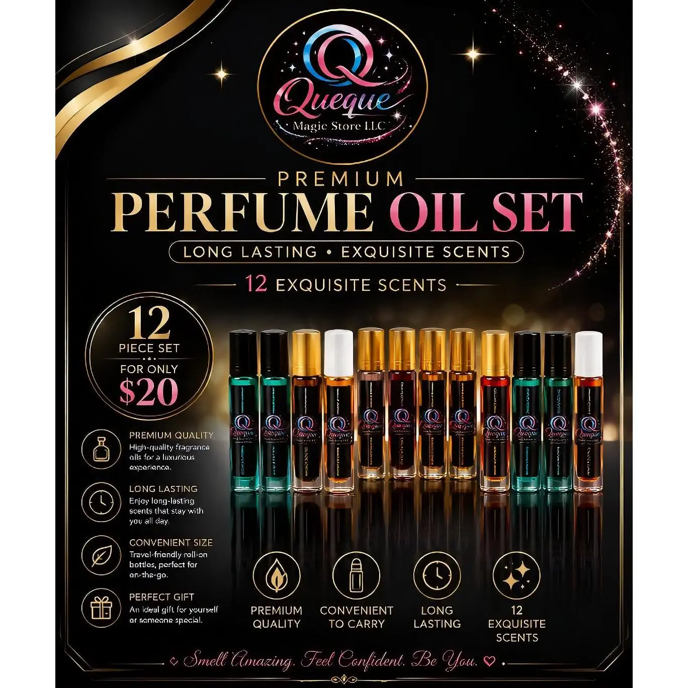 $20-12 roll -on bottles travel size perfect to Carry, Perfect Gift, $20