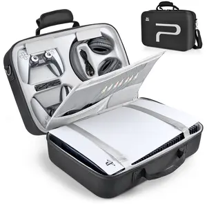 Carrying Case for PS5, Thickened Hard Shell Travel Bag for PlayStation 5 Console, Headset, Dual Controllers, Game Discs & Accessories – Protective Storage Organizer for Travel & Home, Valentine’s Day Gift for Gamers