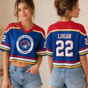 Hockey Romance Inspired Unisex Crop Mesh Jersey | BookTok Reader Gift | Bookish Apparel| off campus Book Fan Gift| limited stock F9J