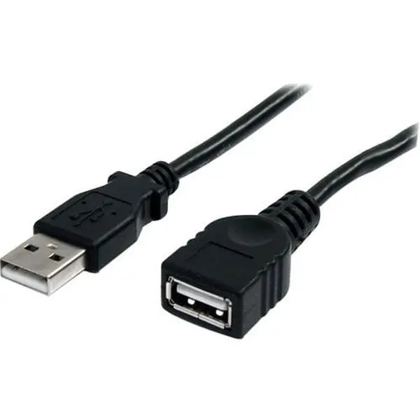 StarTech 3 FT Black USB A-to-A Extension Cable - Reliable USB Port Connector for Peripheral Devices, Audio & Video Accessories with Secure Connection & Data Transfer