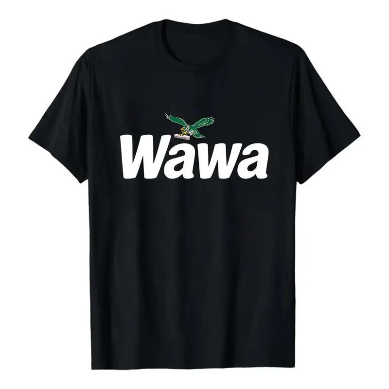 Men's Wawa Eagles Football Team Fan Short-Sleeve T-Shirt - 100% Cotton Casual Unisex Round Neck Graphic Streetwear, Game Day Gift