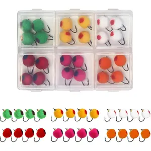 24pcs Fly Fishing Flies Kit Brass Beadhead Glo Bug Egg Floating Fly Lure for Salmon, Steelhead, Trout, Fishing Accessories