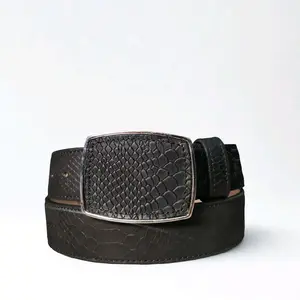 Black/Brown Python Print Cowboy Belt/ Cinto de Piton Imitación Vaquero